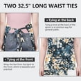 thumbnail image 6 of Pioneer Flower Floral Print Pattern Apron-Garden Aprons for Women with Pockets-Cotton Linen Waterproof Kitchen Cooking Gardening Aprons Adjustable for Kitchen,Cooking,BBQ and Salon 33x27 Inch, 6 of 7