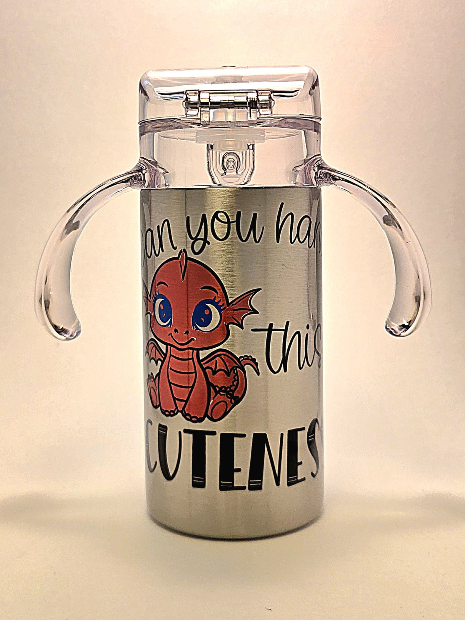 Adorable Dragon Toddler Stainless Steel Tumbler - BPA-Free Sippy Cup Duo