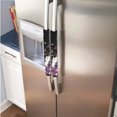 thumbnail image 2 of SEANATIVE 6 PCS Refrigerator Door Handle Covers Washable Keep Kitchen Appliances Clean from Food Stain, Smudges Fingertips Fridge Oven Home Decorations, White Cat Butterfly Daisy Violet Black, 2 of 7