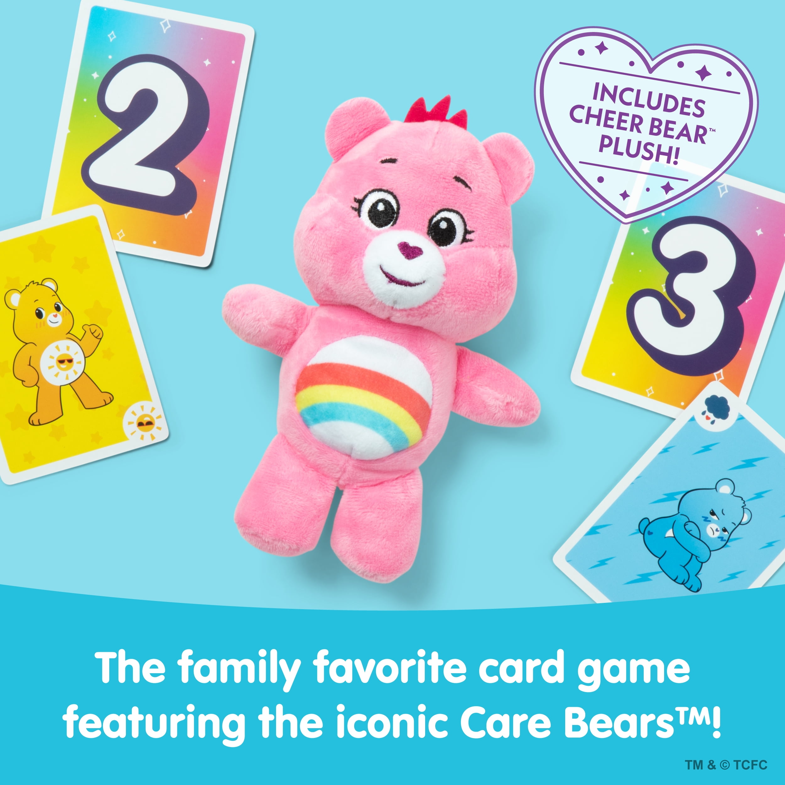 Care Bears™ Take 4 by Relatable, Card Game with Cheer Bear Plush for Ages 6+, Cute Gifts for Kids