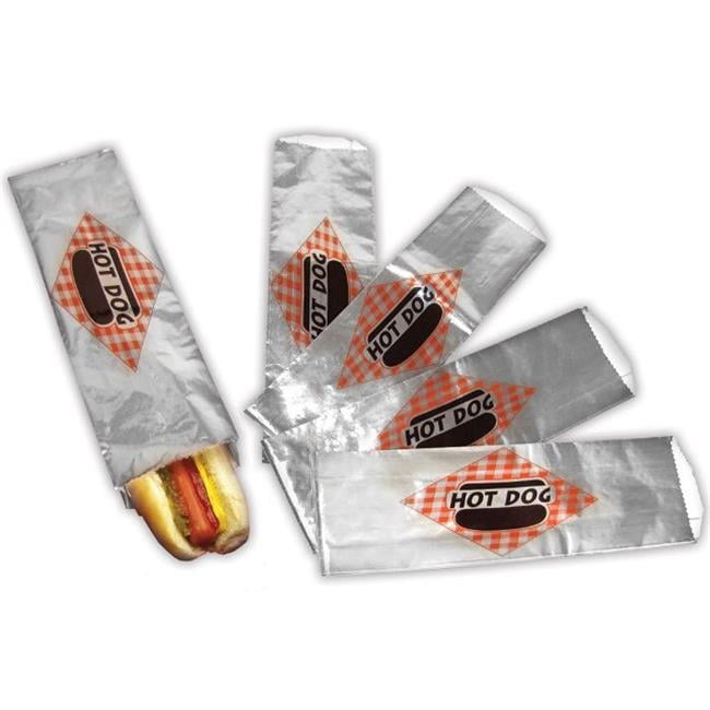 Paragon Manufactured Fun 8056SC Hot Dog Foil Bag Foot Long 250 Bags