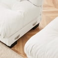 thumbnail image 6 of 173" Modular Sectional Sofa, Oversized U Shaped Cloud Couch with Movable Ottomans and Double-Layer Cushions, Comfy Fluffy Chenille 6 Seat Sofa for Living Room, White, 6 of 9