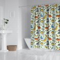 thumbnail image 2 of LightColor Dinosaurs Name Pattern Shower Curtain 72"x72" ,Bathroom Decorative Shower Curtains Set with 12 Hooks,Modern Waterproof Washable Shower Curtain, 2 of 6
