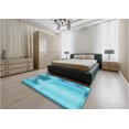 thumbnail image 4 of Ahgly Company Indoor Square Patterned Dark Turquoise Green Area Rugs, 5' Square, 4 of 6