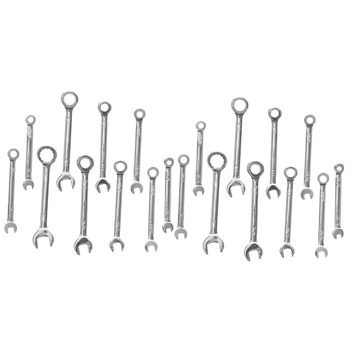 Hemoton 20 pcs  Small Wrenches Steel Spanners Portable Wrenches Set Dual-end Spanner Tools(Imperial Type)
