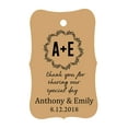 thumbnail image 1 of 100 PCS Thank You for sharing our special day Custom Made Hang Tags Personalized Wedding Favor Gift Paper Tags, 1 of 1