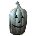 thumbnail image 4 of Clearance! Halloween Decorations - Fall Decor - 9.84in Black Handmade Terracotta Jack O Lantern Pumpkin - Outdoor Funny Vintage Farmhouse Decoration for Room Front Porch lawn Desk Bedroom Fireplace, 4 of 6
