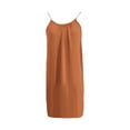 thumbnail image 4 of Chemise de Nuit pour Femmes, Robe Décontractée Unie Sans Manches à Col Rond et Dos Nu, Robe Douce pour la Maison Ou les Vacances, 4 of 6