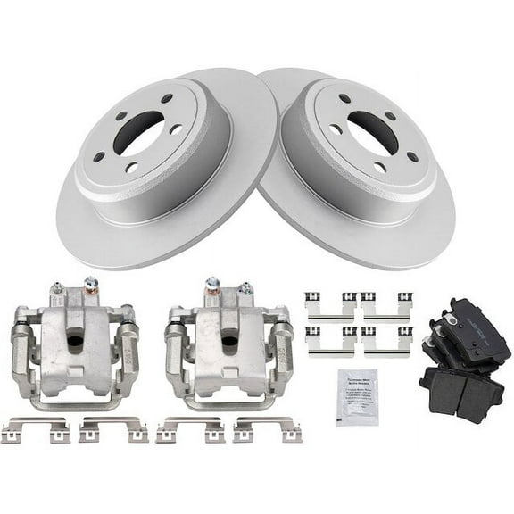 Rear Brake Pad Rotor and Caliper Set - Compatible with 2007 - 2016 Dodge Charger 2008 2009 2010 2011 2012 2013 2014 2015