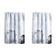 thumbnail image 2 of Beautynvta 2 Pack Black White Print Short Kitchen Curtains, Rod Pocket Light Filtering Window Drapes, Decorative Curtain Panels for Kitchen Bathroom Decor, 2 of 7