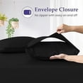 thumbnail image 3 of Universal Boat Sheet Set, 600-TC Egyptian Cotton Universal-AFT-Berth Boat Bed Sheet Set Black Solid Fits mattresses up to 6” Depth Sheet Set, 3 of 5