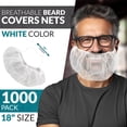 thumbnail image 3 of Reusable Polypropylene 18" Beard Net for Food Service, White (1000 Pack), 3 of 9