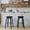 Black, variant on S-HOME Swivel Bar Stools Set Of 2, Fabric Upholstered 30 Inch Height, Ideal For Restaurants And Home Use