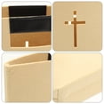 thumbnail image 7 of WRITWAA 1Pc Felt Bible Tote Beige with Cross Design and PU Handle Large Capacity for Shopping, 7 of 7