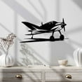 thumbnail image 5 of Room Decor Clearance Qianduo Airplane Metal Wall Sign Wall Decor Living Room Aircraft Hangar Decor Christmas Airplane Metal Wall Hangings Black Black, 1X Wall Sticker, 5 of 9