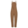 thumbnail image 7 of Gytharion Women's Plus Size Jumpsuits Adjustable Spaghetti Strap V Neck Overalls Solid Color Loose Pocketed Jumpsuits, 7 of 7