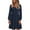 Dark Blue, variant on Weardear Women's 2025 Fall Dress V Neck Tiered Long Sleeve Casual Dress A Line Dresses with Pockets