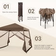 thumbnail image 3 of COOS BAY 10' x 10' Slant Leg Pop Up Canopy Tent w/ Mosquito Netting (Brown), 3 of 7