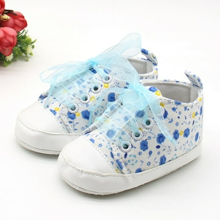 

Kid Baby Girl Toddler Non-slip Soft Sole Crib Sneaker Shoes Prewalker Boot 0-18M