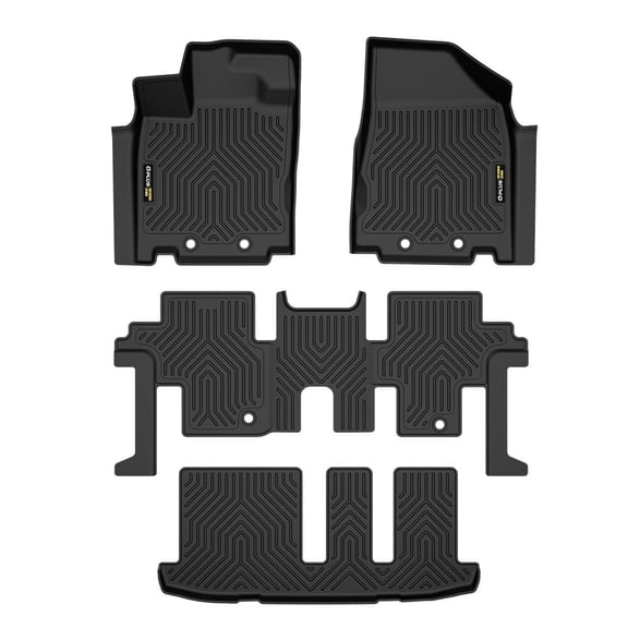 TPE Floor Mats Fit for Infiniti QX60 2014-2020 All Weather Full Cover Protection Floor Cargo Liners 1st & 2nd & 3rd Row 4PCS Black