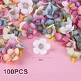 thumbnail image 2 of Flor artificial falsa para manualidades, cabeza de flor de margarita para chatarra, decoración del hogar, tocado DIY, 100 Uds., 2cm, 2 of 5