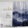 thumbnail image 4 of Navy Blue Ombre Mountain Waterproof Fabric Shower Curtain,Nature Abstract Art Marble Waterproof Fabric Shower Curtain for Bathroom Curtains Bathtubs Hotel Shower Curtains with 12 Hooks Long 72x78in, 4 of 8