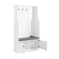 thumbnail image 4 of Buck II White High Gloss Finish Hall Tree, 4 of 5