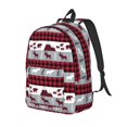 thumbnail image 1 of Balery Buffalo Plaid Forest Mochila Clásica Impresa Básica para Viaje, Mochila Escolar Resistente al Agua, Mochila de Lona con Correas Ajustables-Medium, 1 of 5