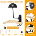 thumbnail image 5 of Ghojet Motorcycle Helmet Rack 180° Rotation Heavy Duty Wall Mounted Helmet Storage Stand Multipurpose Aluminium Alloy Helmet Hanger Space Saving Helmet Holder for Helmet Bicycle Gear, 5 of 11