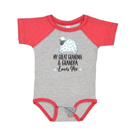 

Inktastic My Great Grandpa and Grandma Love Me Boy Lamb Gift Baby Boy or Baby Girl Bodysuit