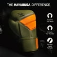 thumbnail image 2 of Hayabusa T3 Boxing Gloves for Men and Women Wrist and Knuckle Protection, Dual-X Hook and Loop Closure, Splinted Wrist Support, 5 Layer Foam Knuckle Padding - Green/Orange, 16oz, 2 of 6