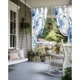 thumbnail image 4 of nqOlkjepod Outdoor Curtains for Patio Waterproof, Blue Ombre Flowers Outdoor Privacy Panels Grommet, Simple Country Spring Botanical Plant Blackout Outside Curtains for Porch 54"x95", 2 Panels, 4 of 8
