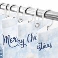 thumbnail image 4 of 66x72 Inch Shower Curtains for Bathroom, Merry Christmas Gnomes Fabric Bath Curtain Decor, Xmas Blue Forest Winter Waterproof Restroom Curtains Shower Set Accessories with 12 Hooks 66 Inch, 4 of 8