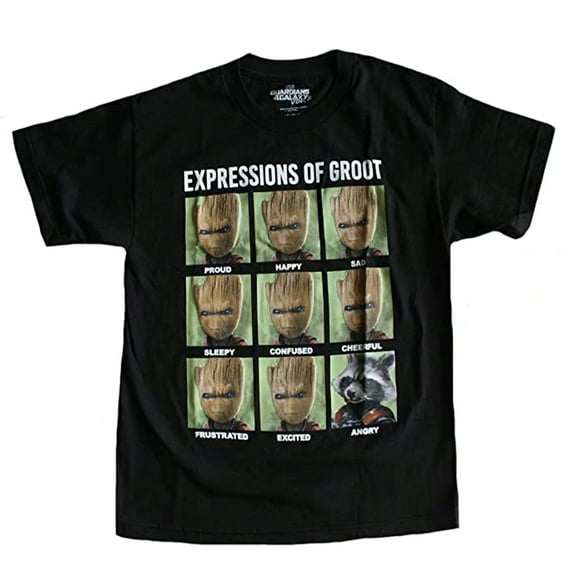 Guardians of the Galaxy Expressions of Groot Big Boy's T-Shirt - Small (8)