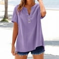 thumbnail image 2 of T-Shirts Femmes Lot Mode Décontractée Col en V Manches Courtes Haut T-Shirt - Hontri, 2 of 5
