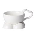 thumbnail image 1 of Ceramic Love Cup With Saucer Set Unique Coffee Mug For Latte Tea Milk Gift For Couple, 1 of 11