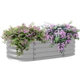 thumbnail image 1 of Outsunny Galvanized Raised Garden Bed Planter Box, 3.4 x 2 x 1ft, Silver, 1 of 10