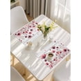 thumbnail image 5 of Watercolor Pink Flowers Placemats Set of 4, Spring Flowers Botanical Wood Grain Placemats for Dining Table, Place Mats for Kitchen Tabletop, Waterproof Wipeable Dining Table Mats Set, 5 of 9