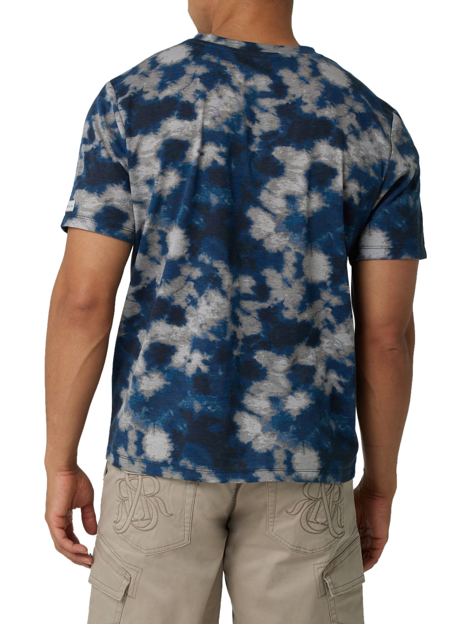 Rock & Republic Men's Short Sleeve Tri Color Tee