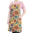 thumbnail image 5 of Pioneer Flower Floral Print Pattern Apron for Women and Men, Cotton Linen Waterproof with Pockets, Adjustable, 33x27 Inch for Kitchen, Gardening, BBQ, Salon, 5 of 6
