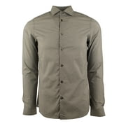 Men's Diamond Print Long Sleeve Slim-Fit Shirt-B-M