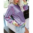 thumbnail image 2 of FUNING  Womens Casual Long Sleeve Sweatshirt Crew Neck Cute Pullover Relaxed Fit Tops, 2 of 6