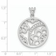 thumbnail image 2 of Sterling Silver Rhodium-plated Round Pendant QP4356 (mm x mm), 2 of 2