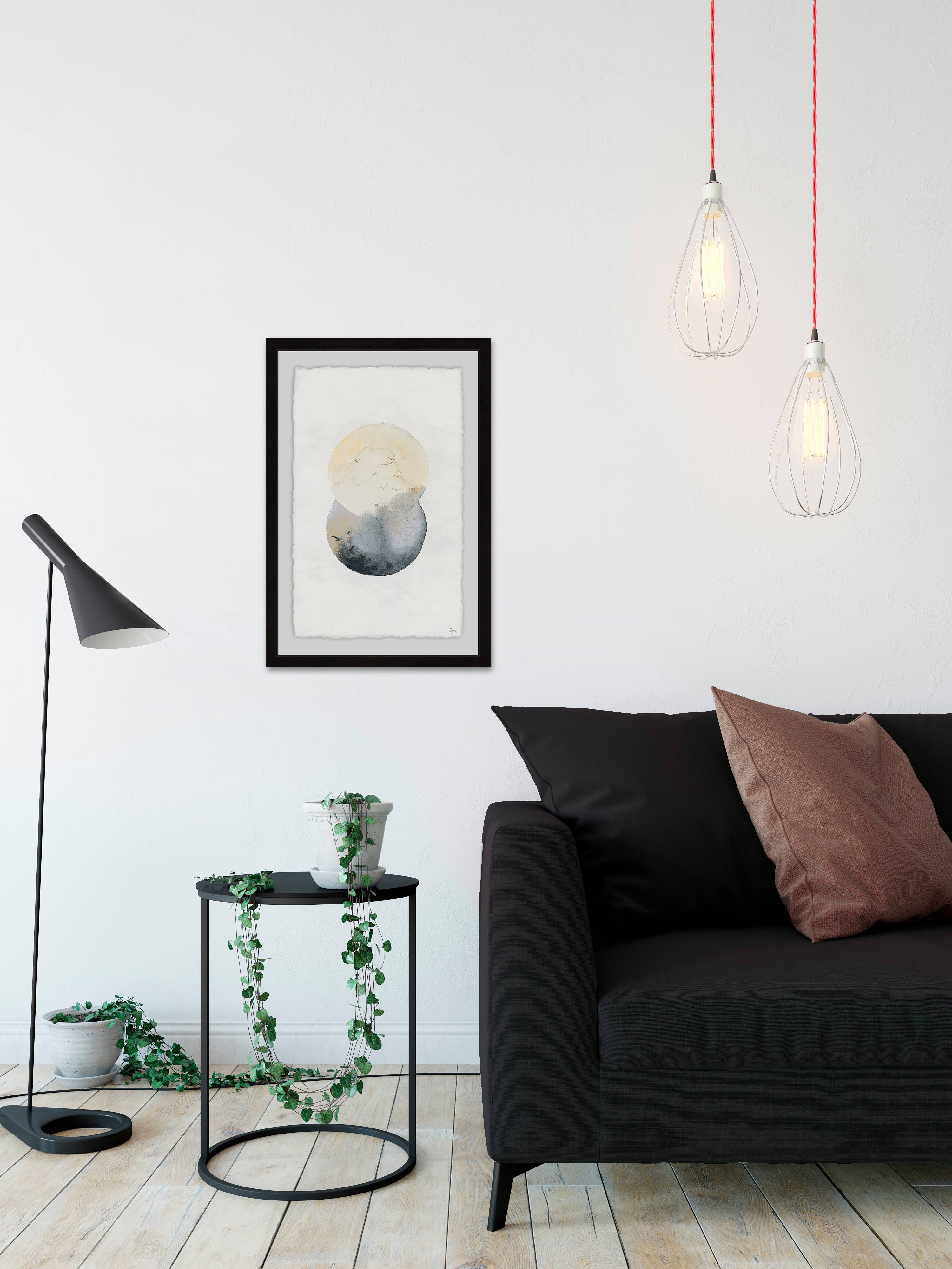 Sunset Forest Framed Painting Print