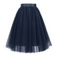 thumbnail image 4 of Ediodpoh Carnival Women's Tutu Skirt Knee Length Long Adult Tutu Layered Short Prom Party Midi Mesh Skirt Womens Skirts Navy XL, 4 of 5