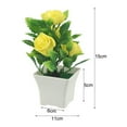 thumbnail image 2 of Beautiful Artificial Flowers In Pot Bouquet For Wedding Balcony Home Decoration Yellow Smile Home, 2 of 7