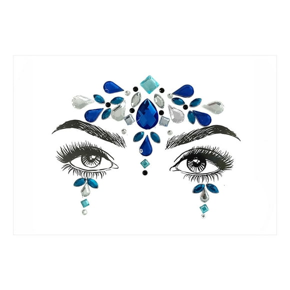 WREESH Face Sticker Diamond Face Decoration Diamond Sticker Dry Type Diamond Sticker