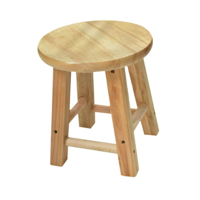 Taburete de madera Taburete redondo de madera Cómodo taburete de ocio Taburete de pie de madera creativo Taburete de madera maciza para apartamento junto a la cama altura 30cm