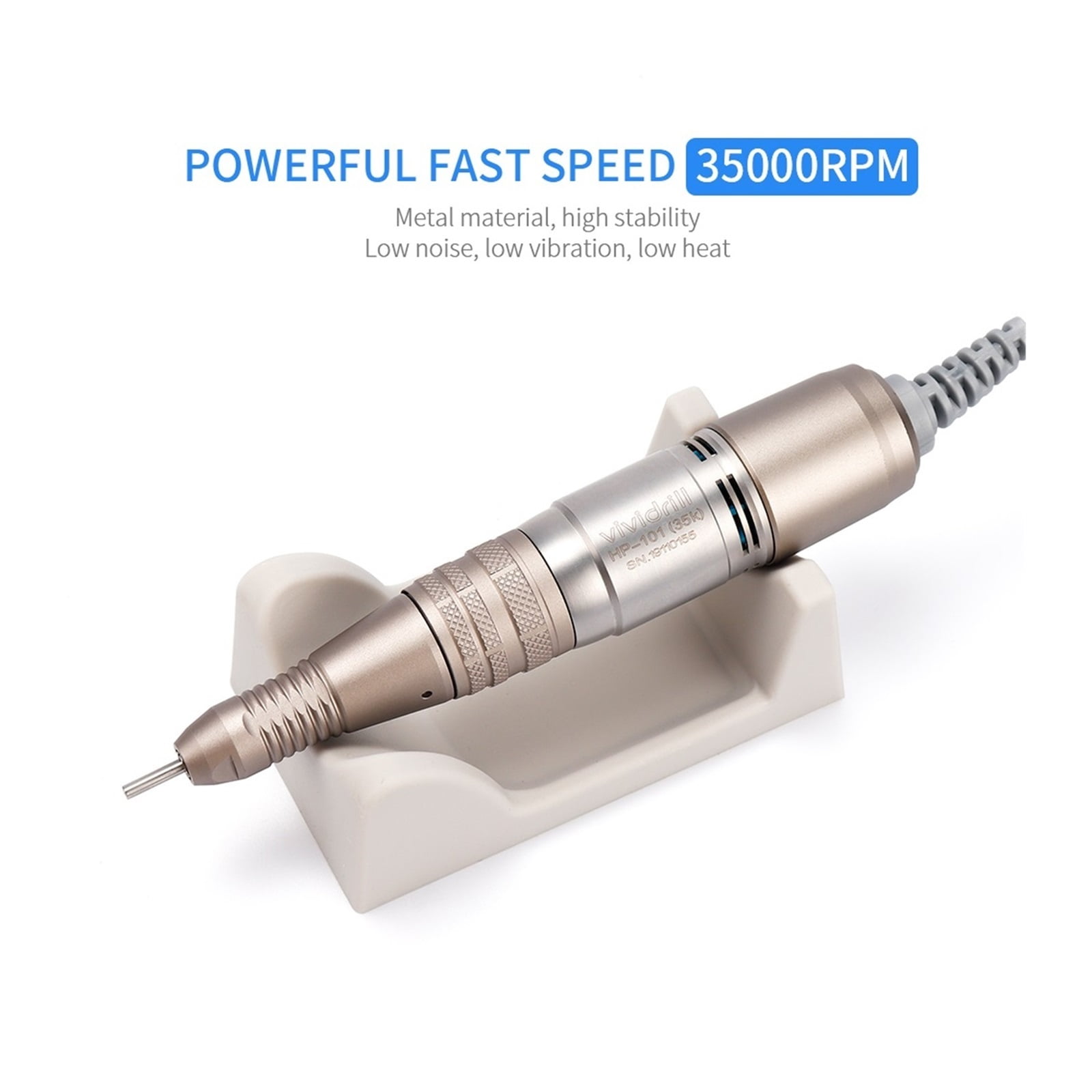 Nail Polisher, 35000RPM Nail Drill Machine, Electric Professional Nail File Polishing Grinding Device For Manicure Pedicure ,Low Noise