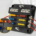 thumbnail image 5 of 2X 6-Way Waterproof Fuse Block,with LED Indicator 12 Circuits with Negative Marine Fuse Box for Dc 12/24V Car Boat, 5 of 10